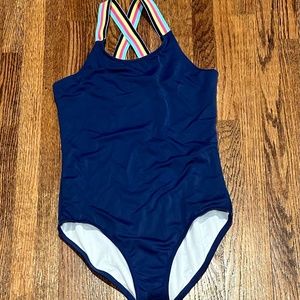 Kami navy strapped kids swimsuit
